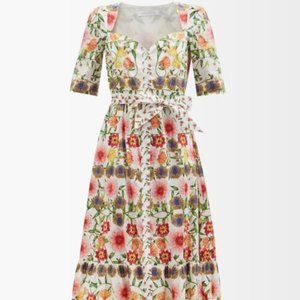 Bordo de nor Esme cotton dress, UK size 8, US size 4, Summer Garden Pink